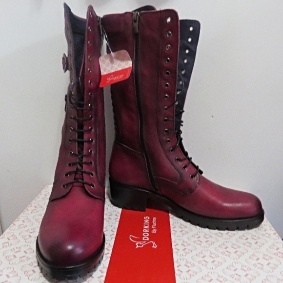 DORKING - FLUCHOS Boots 8640-RED NIB Sz. 41 (10 US) - Picture 1 of 7